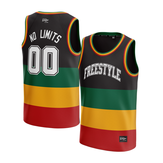 Freestyle x  Basketball Custom Black/Green/Red  Jersey